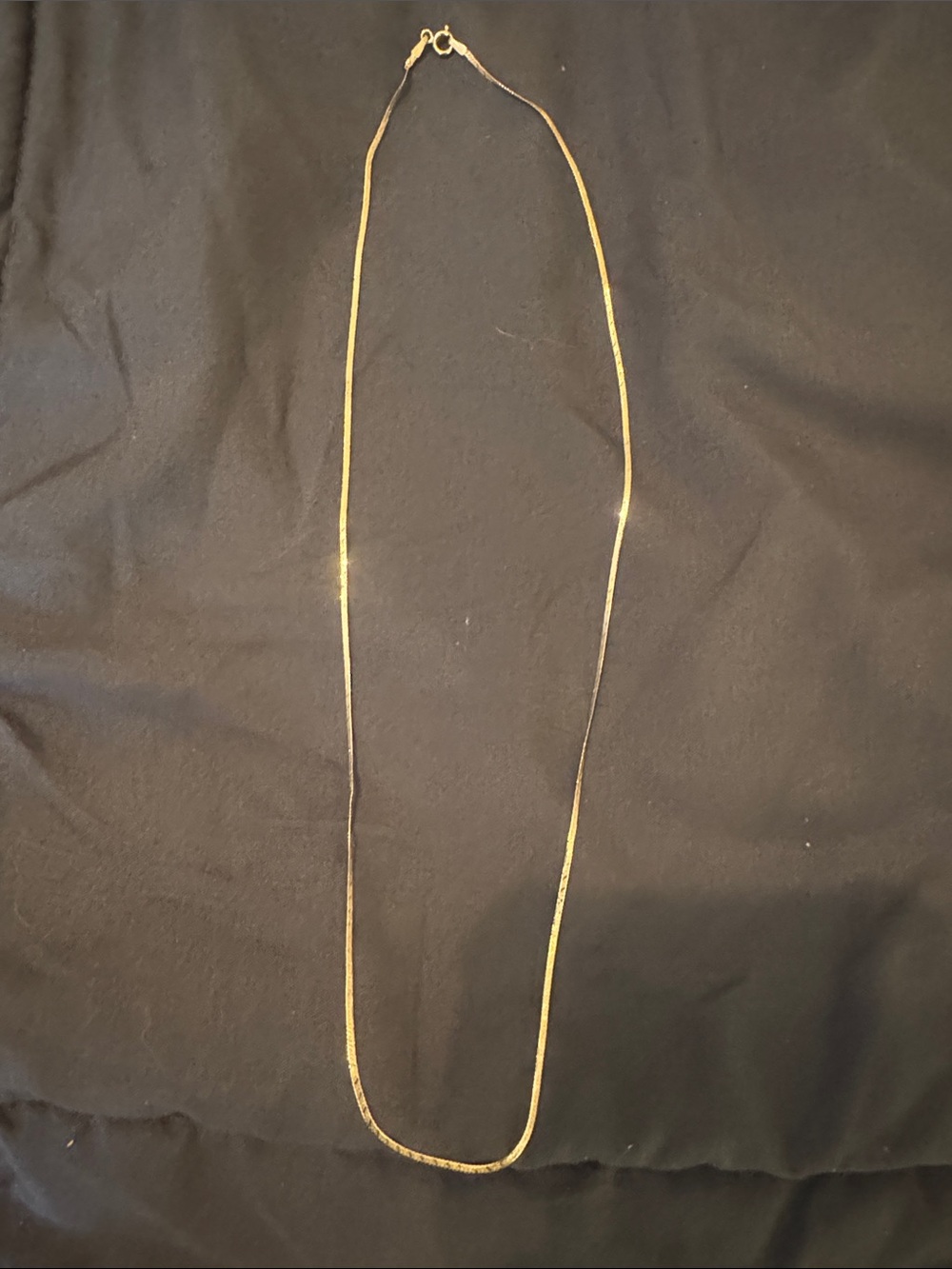 Minimalist Gold Herringbone Necklace for Women